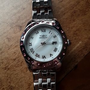 Invicta Watch-Pink Crystals